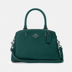 Coach mini Lillie carryall in forest green